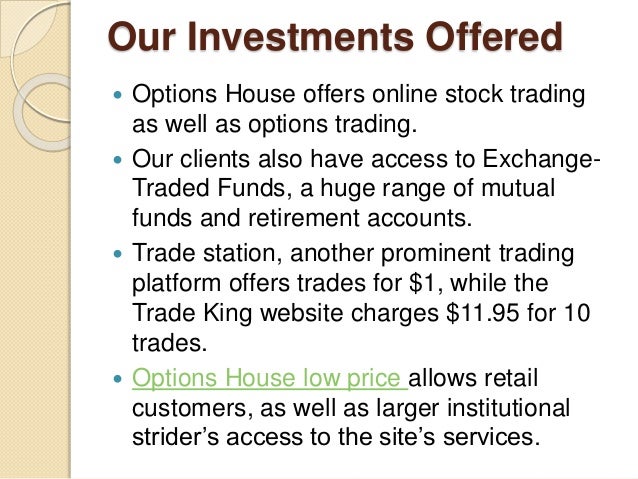 Binary options optionshouse